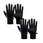 2x Paires de Gants Chauffants/Noir - Taille S/M (19-20 Cm)